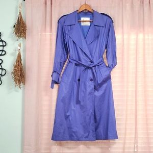 Vintage Double Breasted Periwinkle Londond Fog Trench Coat (8 pet)